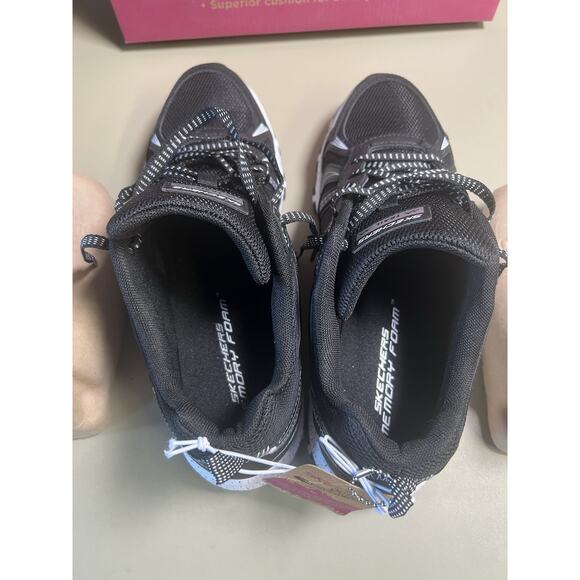 Skechers Outdoor Memory Foam Hillcrest Women’s 10 Black/White Style 179097S - Picture 9 of 12